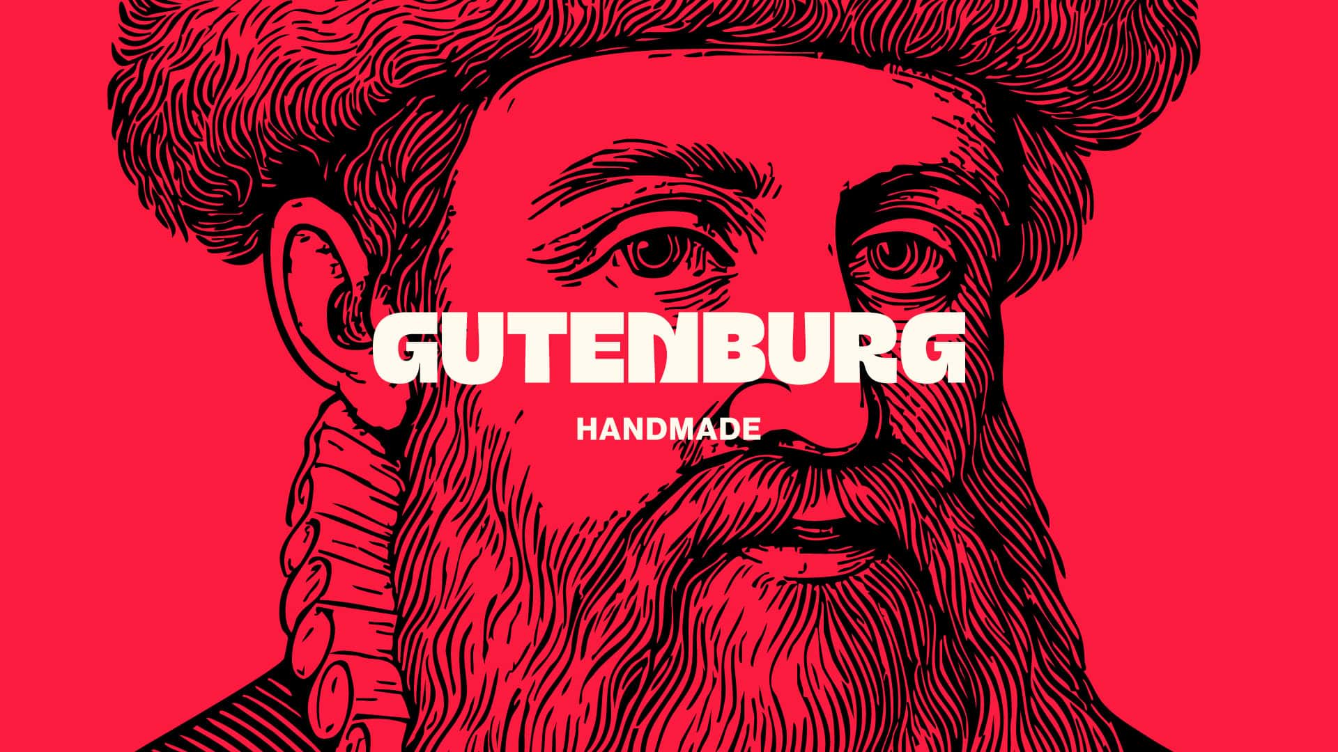 Logotipo de la marca Gutenburg con estilo tipográfico moderno.